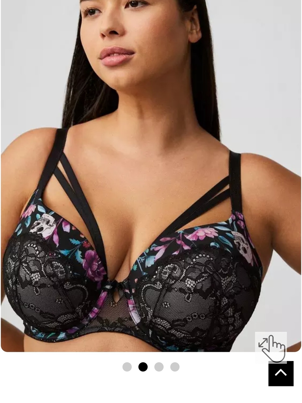 Lightly Lined Strappy Skull T-Shirt Bra 40DDD